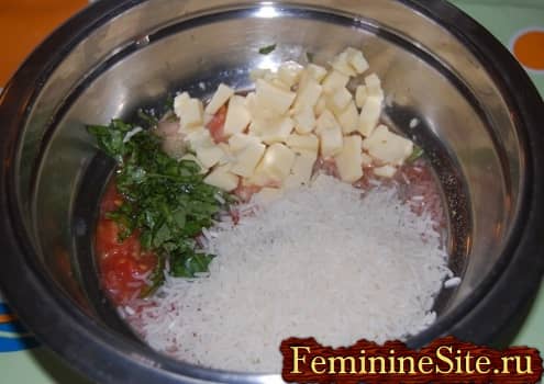 Рецепт фаршированных помидоров рисом - фарш